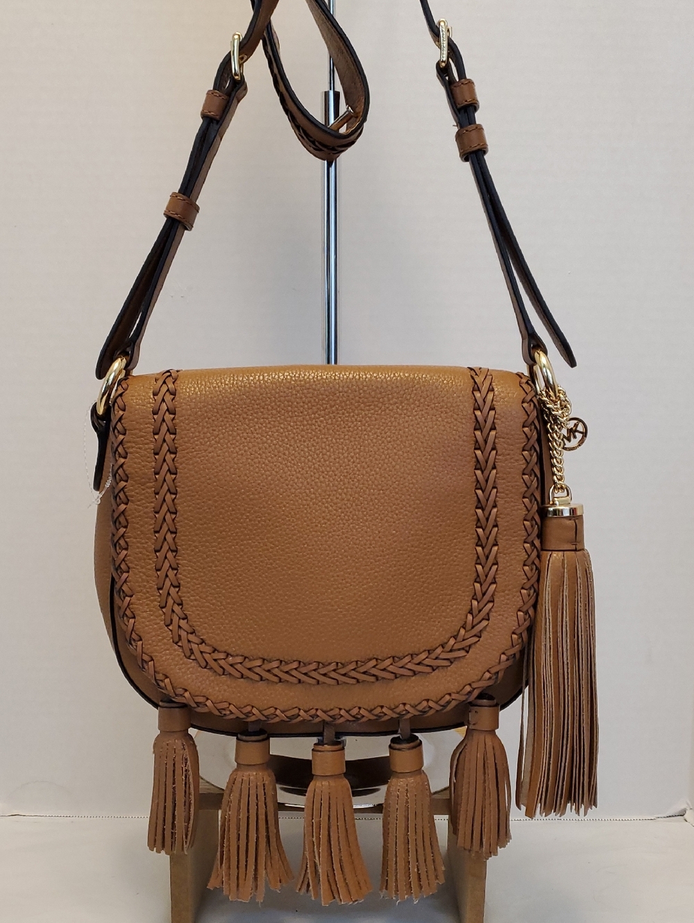 Michael Kors Moroccan Tassel/Saddle Crossbody RARE